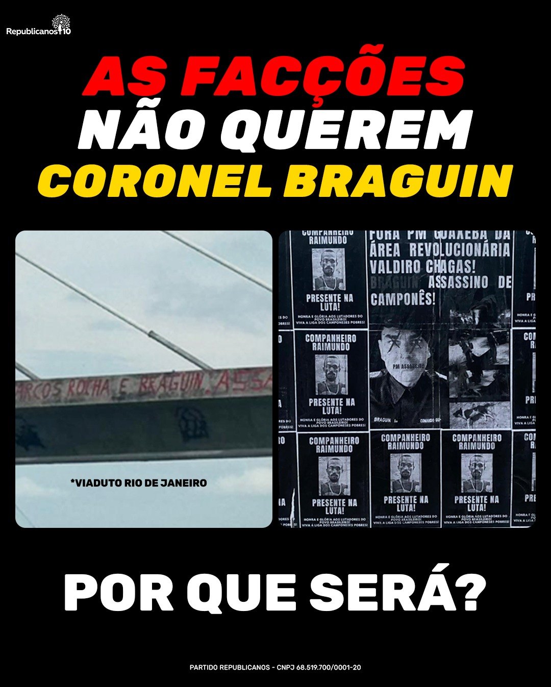 ENFRENTAMENTO: Pichações com ameaças a Braguin são atribuídas à LCP e reavivam conflito em RO