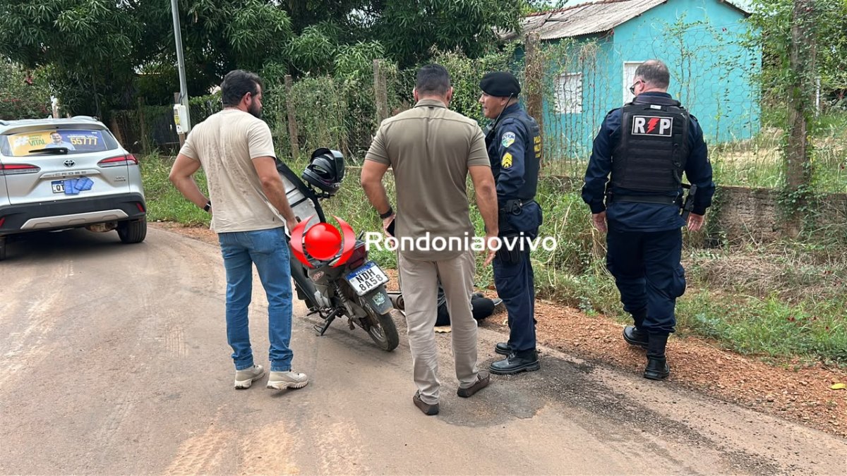 ATENTO: Vídeo mostra coronel Vital prendendo apenado com moto roubada 