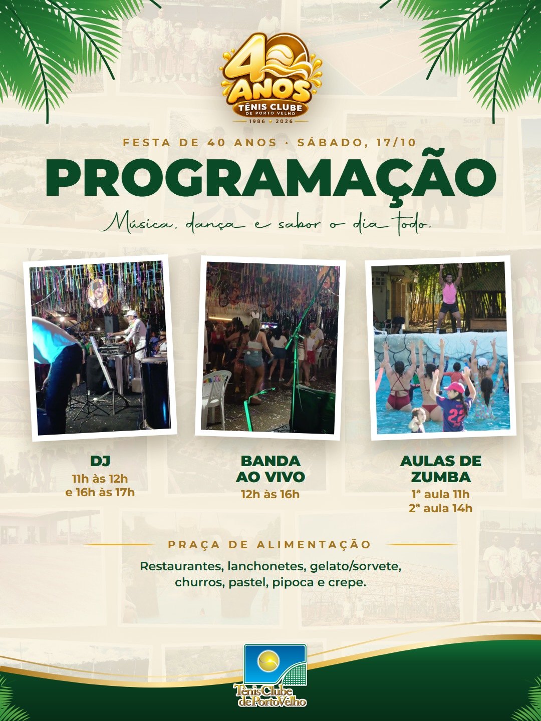 TÊNIS CLUBE: Porto Velho celebra 40 anos com festa neste sábado