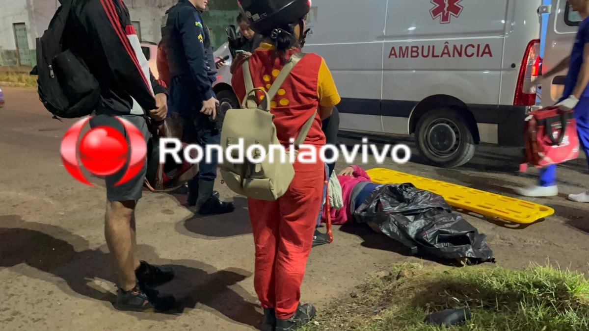 VÍDEO: Motorista de carro foge após causar acidente e deixar mulher em moto ferida
