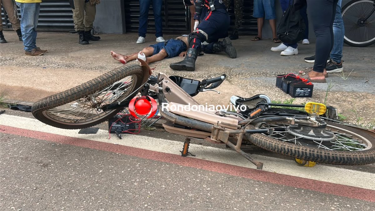 VÍDEO: Homem em bicicleta elétrica sofre grave atropelamento em avenida