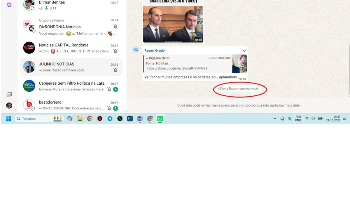 VILHENA: Jornalista é excluído 3 vezes de grupo e questiona a liberdade de expressão