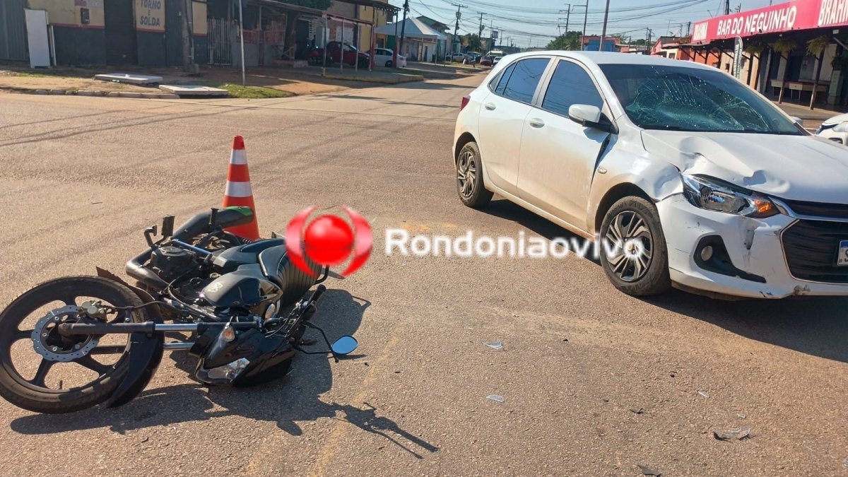 NA ALEXANDRE: Motorista de app avança cruzamento e deixa casal seriamente ferido