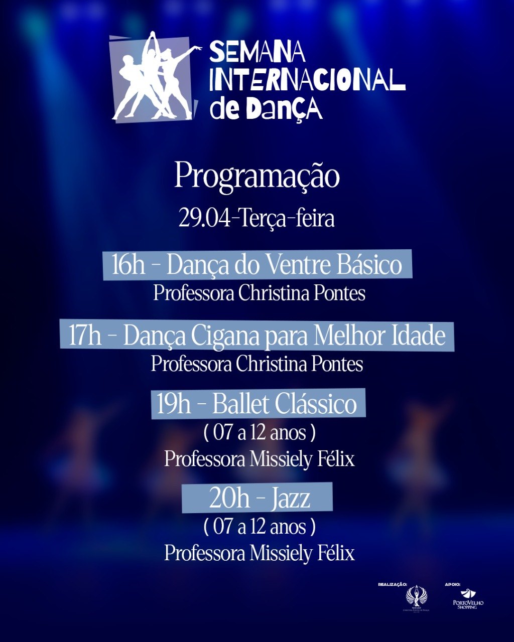 PV SHOPPING: Christina Pontes realiza mostra de dança na sexta e sábado