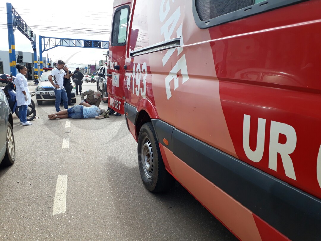 COLISÃO: Idosa fica lesionada em acidente na região Central