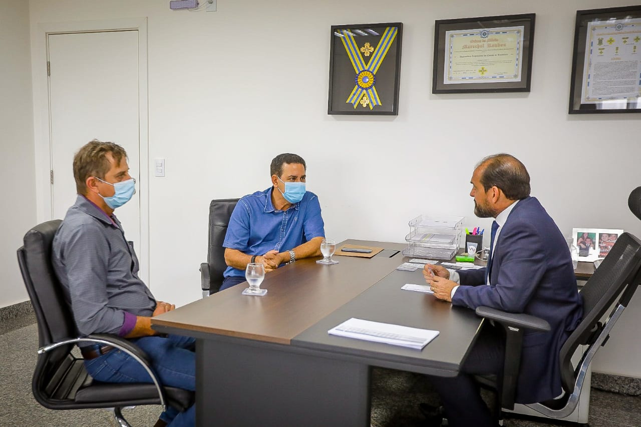 PRESIDENTE DA ALE: Laerte Gomes recebe visita do prefeito eleito de Rolim de Moura, Aldo Júlio