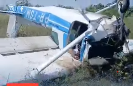 ACIDENTE AÉREO: Avião cai no Aeroclube e deixa um morto e feridos