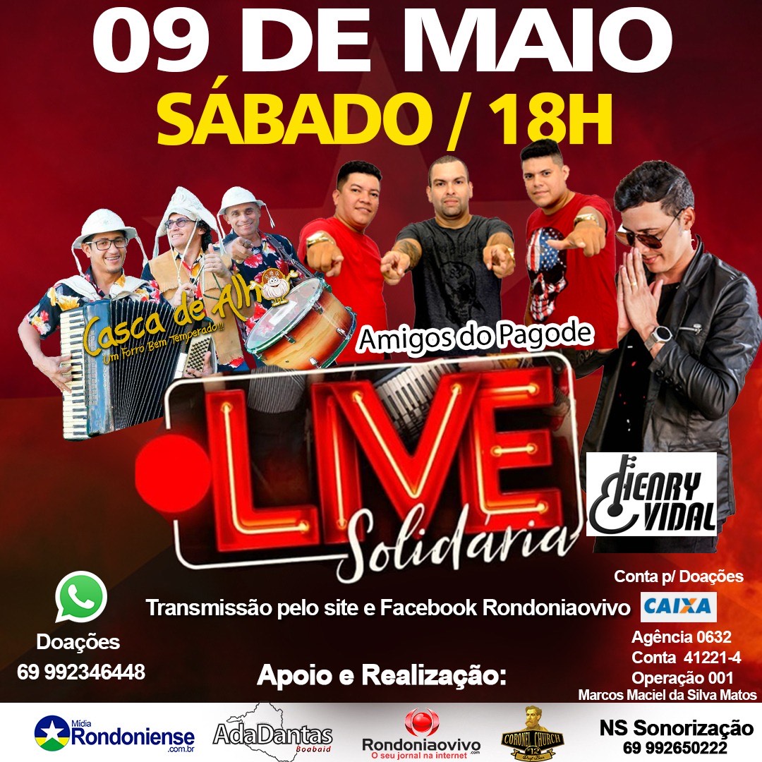 LIVE SOLIDÁRIA: Vereadora Ada Dantas apoia evento de músicos e pede doação de alimentos