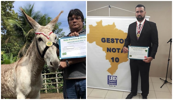 QUE DUPLA! Prefeito de Costa Marques e jumento precioso são premiados em Brasília