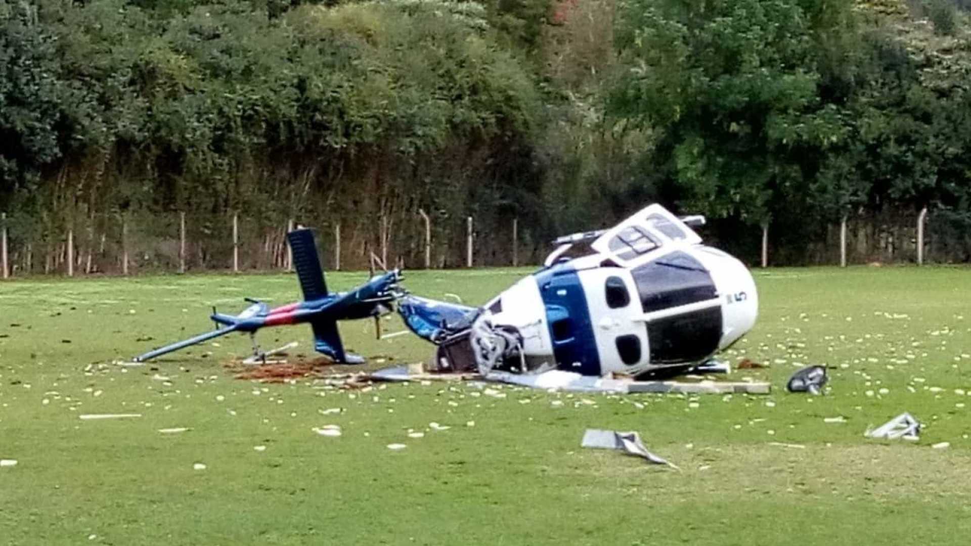 ACIDENTE: Helicóptero da Polícia Militar cai com governador e quatro militares à bordo