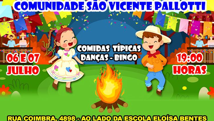 FESTA JUNINA : Arraiá da Comunidade São Vicente Palotti começa nesta sexta-feira