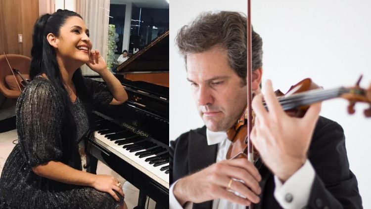 EM CACOAL: Piano Concerto com o violinista Alessandro Borgomanero e Andrea Figueiredo