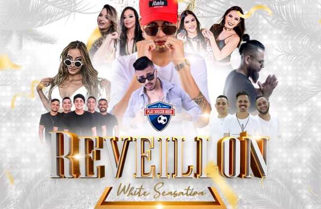 Réveillon White Sensation no Play Soccer Beer