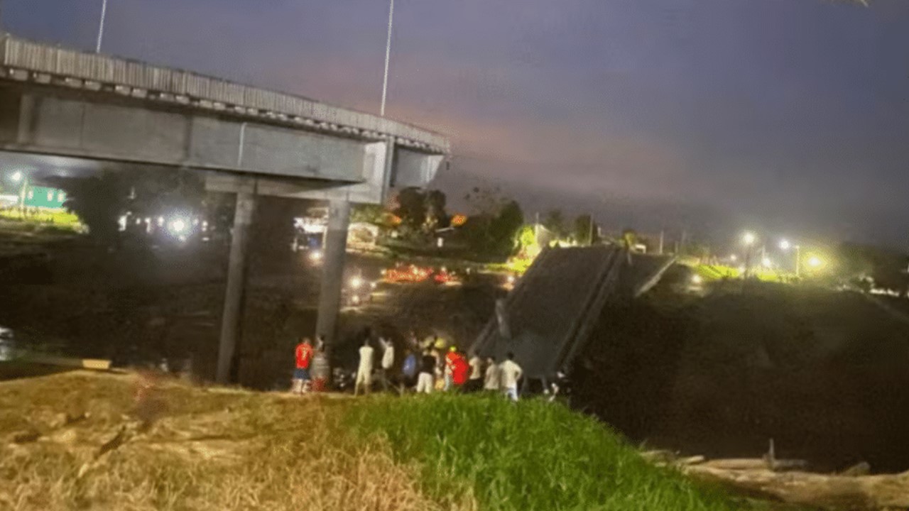 TERRAS CAÍDAS: Ponte de R$ 36 milhões inaugurada em 2023 desaba no Acre e deixa quatro feridos