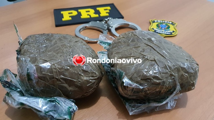 COCAÍNA: Passageira de táxi é flagrada com um quilo e meio de droga na BR-364