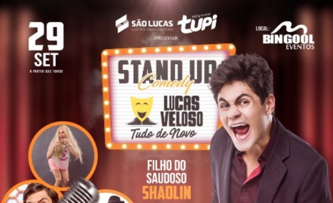 Sorteio de ingresso para o Stand up Lucas Veloso