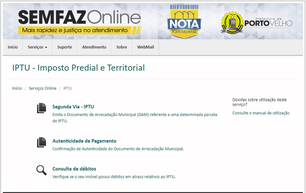 IPTU E TAXA DE LIXO: Prefeitura informa que serviços podem ser feitos de forma virtual 