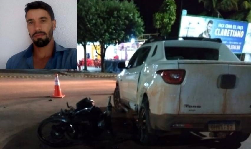 ACIDENTE: Choque entre motocicleta e picape causa morte de homem de 31 anos