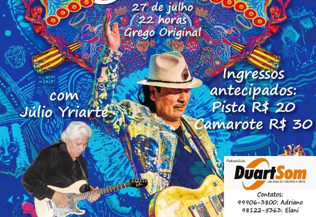 Confira os sorteados para o Tributo Santana com Júlio Yriarte