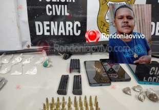 OPERAÇÃO: Denarc prende foragido vulgo 'Nael' flagrado com drogas, armas e munições 