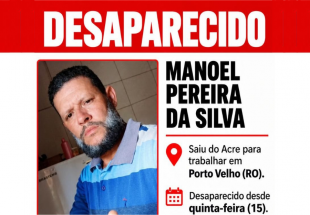 UTILIDADE PÚBLICA: Família procura por homem desaparecido