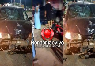 VÍDEO: Motociclista é atingido em cheio por carro na zona Leste