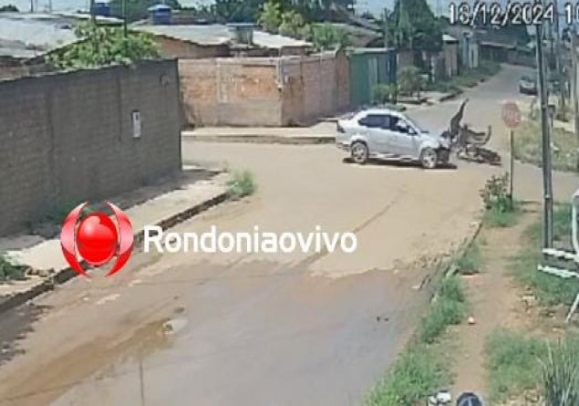 VÍDEO: Mulher é atingida em cheio por carro na Rua Che Guevara