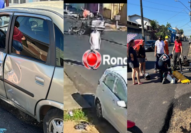CASAL FERIDO: Câmera de vigilância flagrou gravíssimo acidente na zona Sul