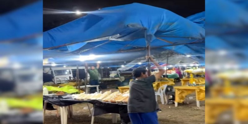 TEMPORAL DA NOITE: Chuva forte trouxe alivio para o calor intenso e vendaval assustou moradores