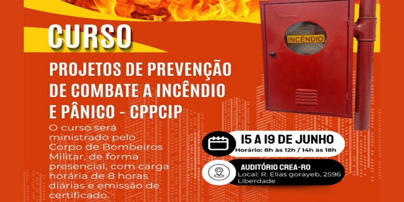 GRATUITO: Crea-RO e Corpo de Bombeiros promovem curso sobre prevenção e combate a incêndio