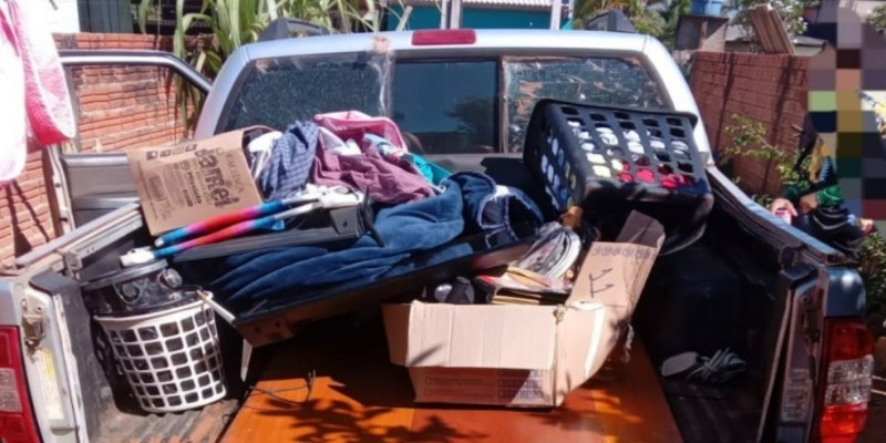 AÇÃO RÁPIDA: PM recupera bens furtados, prende suspeito em flagrante e apreende caminhonete